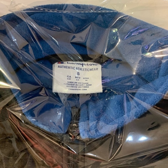 New Mens Champion Arctic Fleece Jacket Blue & Black - Picture 4 of 12